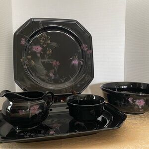 Mikasa “Ebony Meadow” serving set